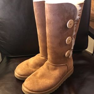 UGG Bailey Suede Button Triplet II Boots